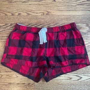 Hollister flannel pajama shorts